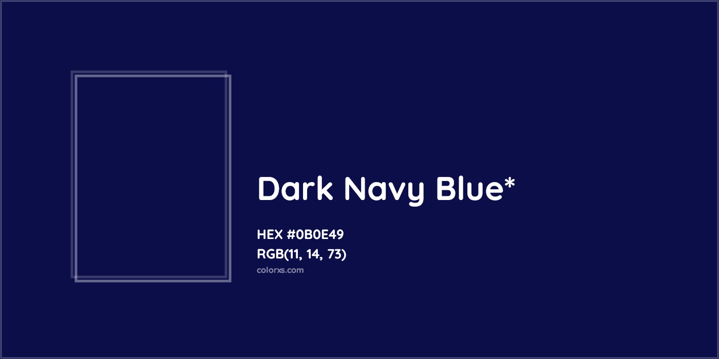 HEX #0B0E49 Color Name, Color Code, Palettes, Similar Paints, Images