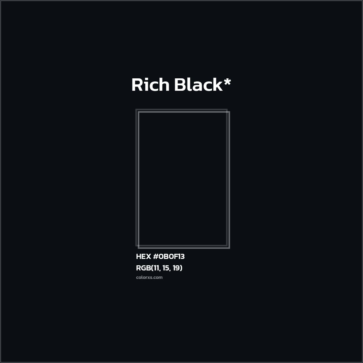 HEX #0B0F13 Color Name, Color Code, Palettes, Similar Paints, Images