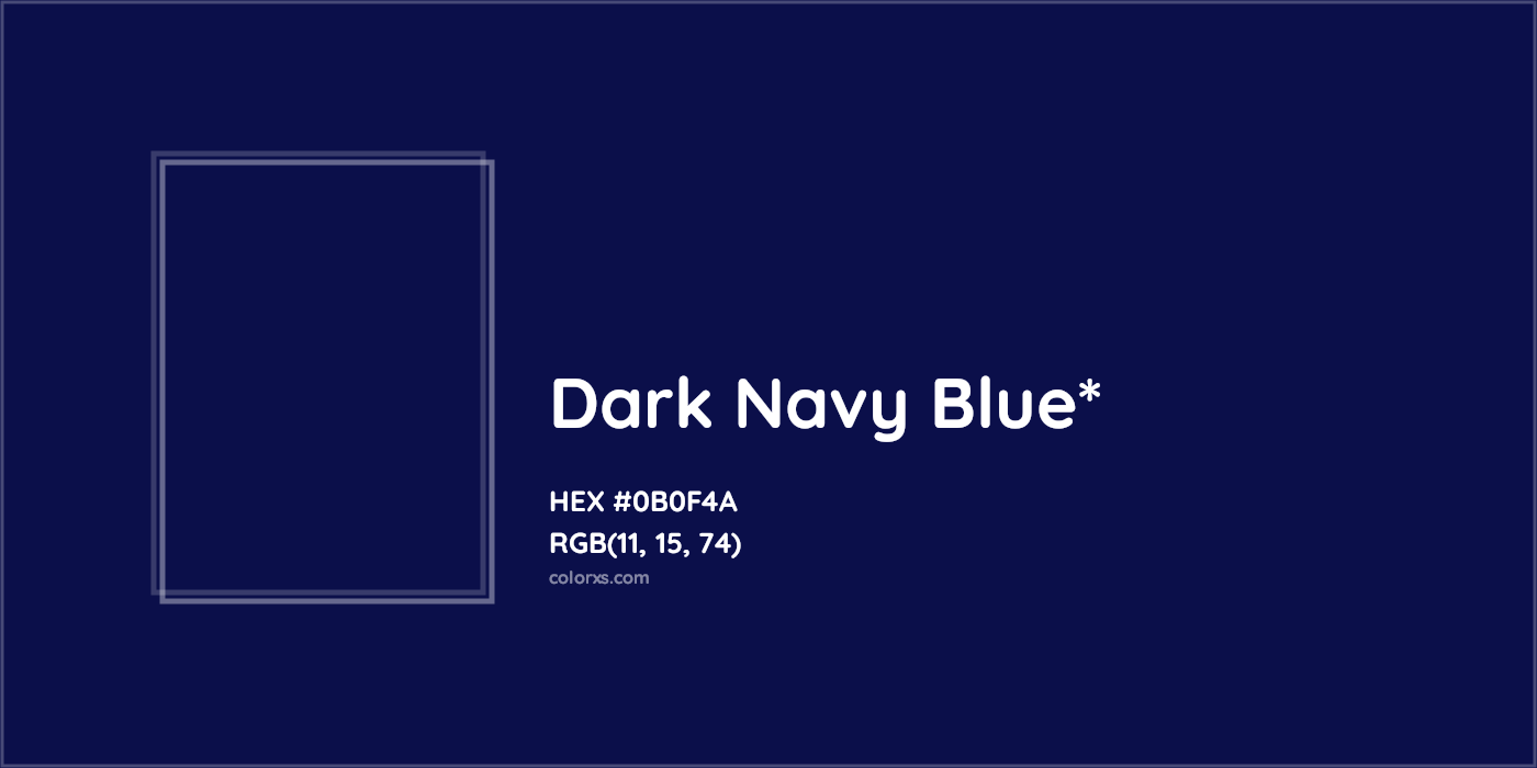 HEX #0B0F4A Color Name, Color Code, Palettes, Similar Paints, Images