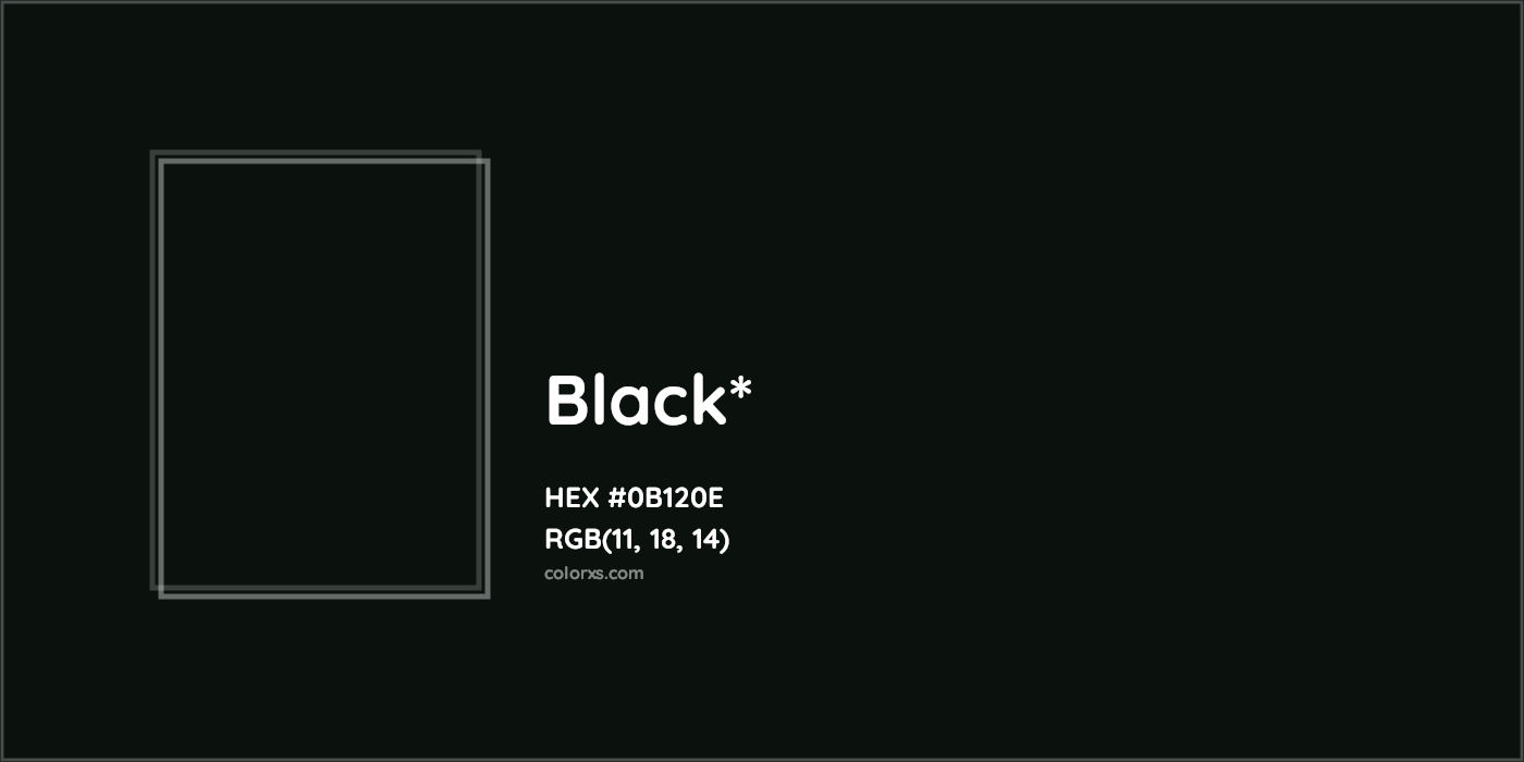 HEX #0B120E Color Name, Color Code, Palettes, Similar Paints, Images