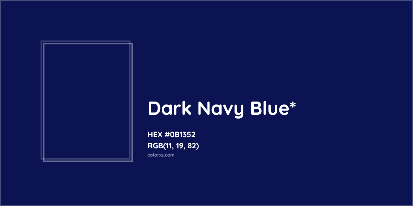 HEX #0B1352 Color Name, Color Code, Palettes, Similar Paints, Images