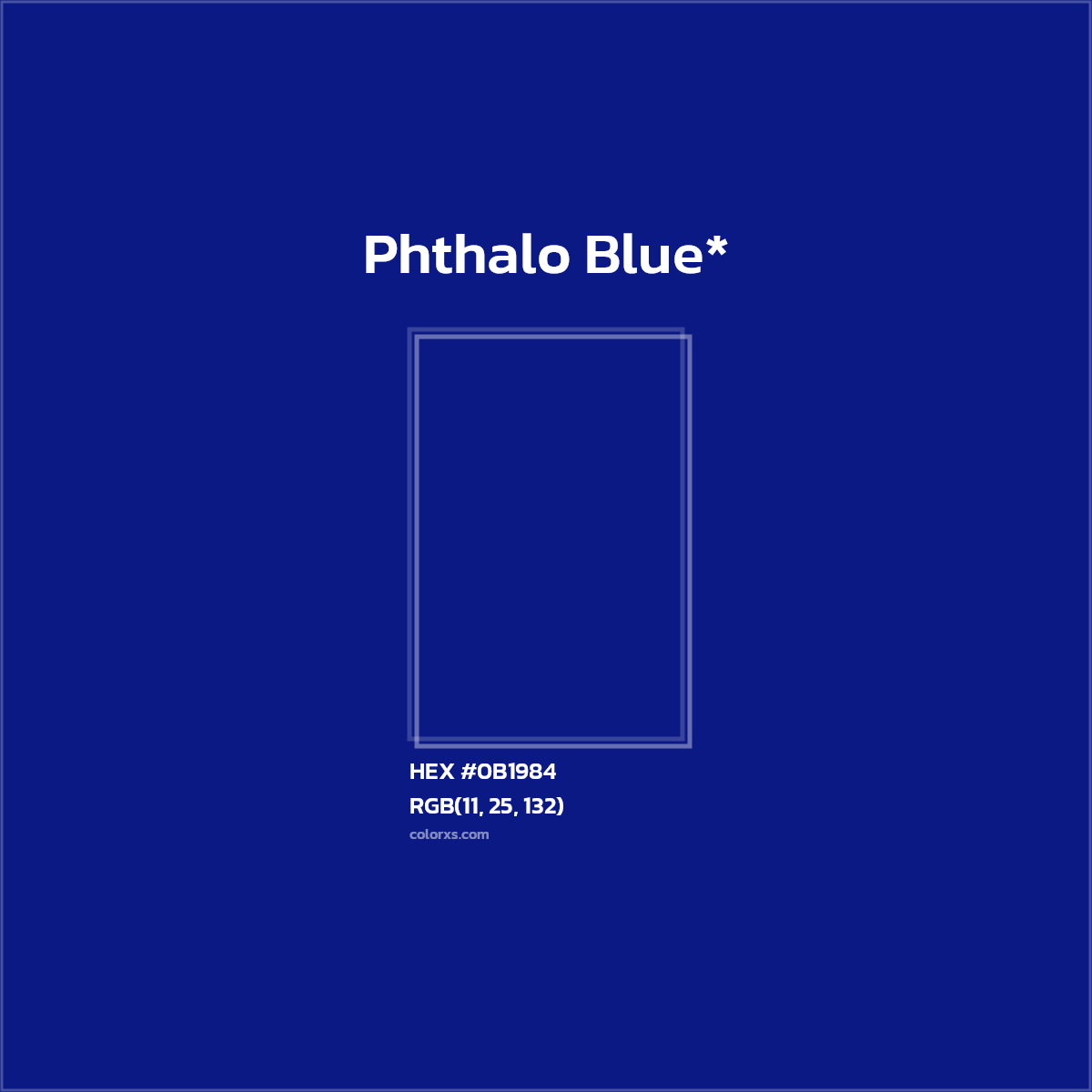HEX #0B1984 Color Name, Color Code, Palettes, Similar Paints, Images