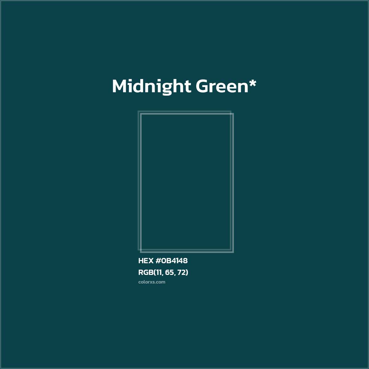 HEX #0B4148 Color Name, Color Code, Palettes, Similar Paints, Images