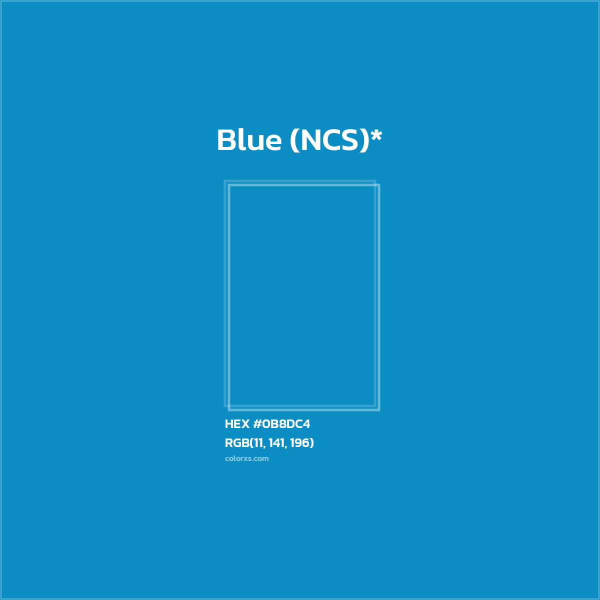 HEX #0B8DC4 Color Name, Color Code, Palettes, Similar Paints, Images