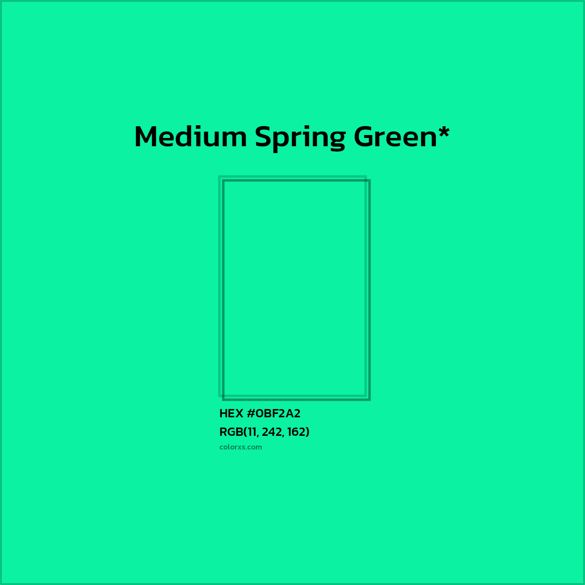 HEX #0BF2A2 Color Name, Color Code, Palettes, Similar Paints, Images