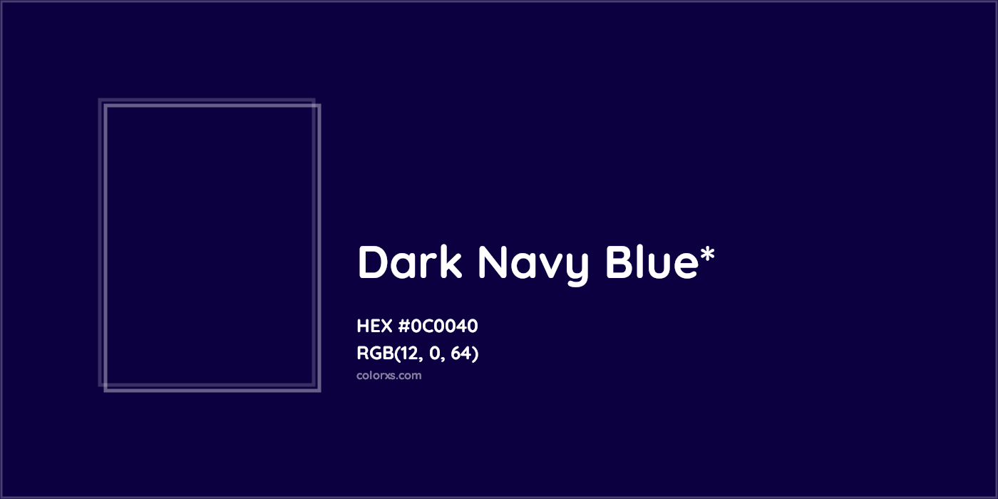 HEX #0C0040 Color Name, Color Code, Palettes, Similar Paints, Images