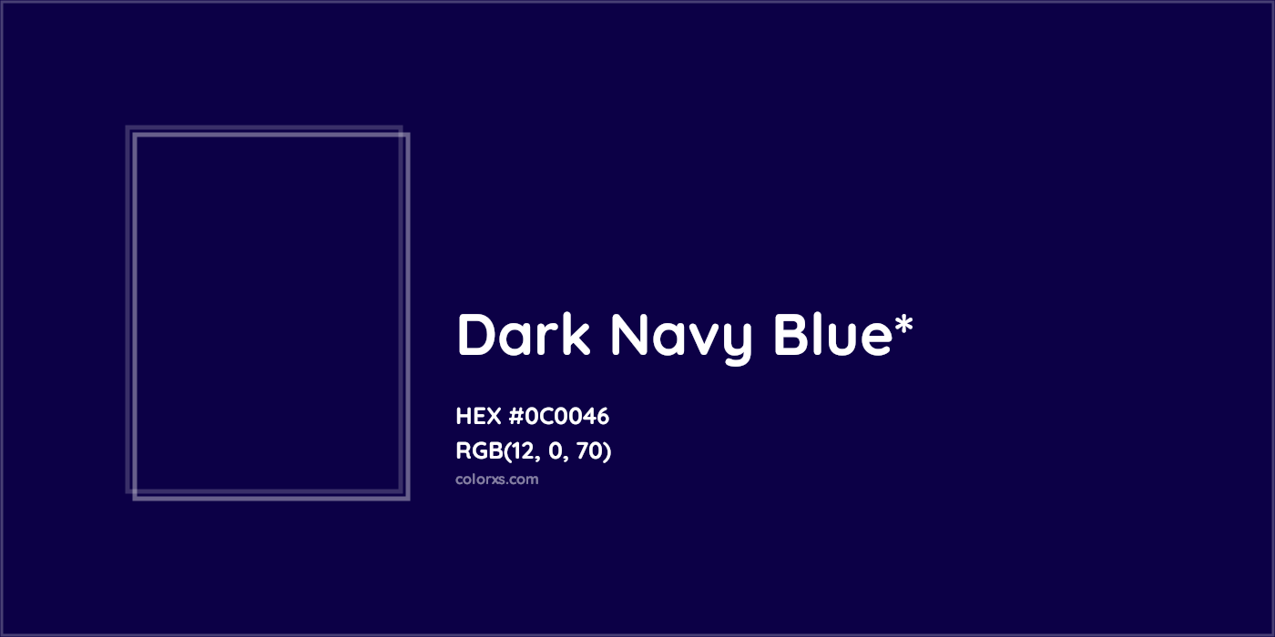 HEX #0C0046 Color Name, Color Code, Palettes, Similar Paints, Images