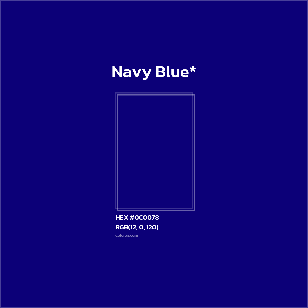 HEX #0C0078 Color Name, Color Code, Palettes, Similar Paints, Images