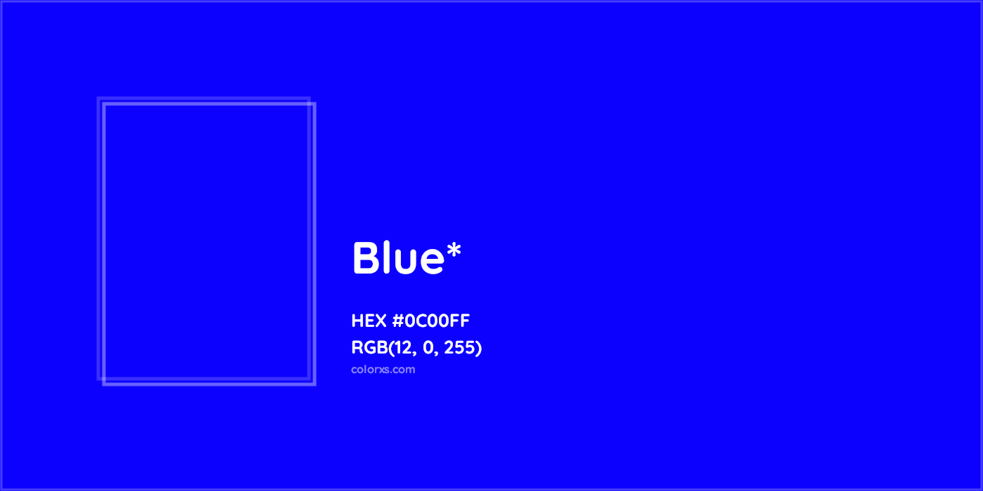 HEX #0C00FF Color Name, Color Code, Palettes, Similar Paints, Images