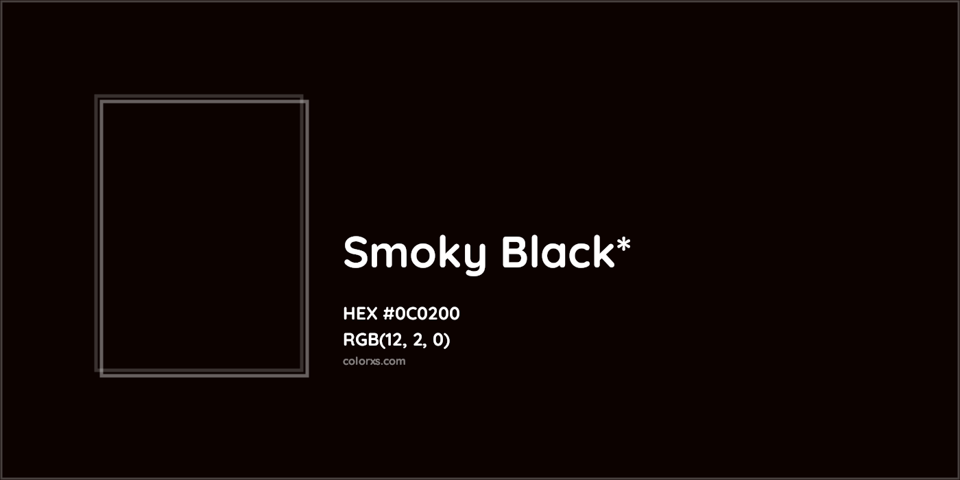 HEX #0C0200 Color Name, Color Code, Palettes, Similar Paints, Images
