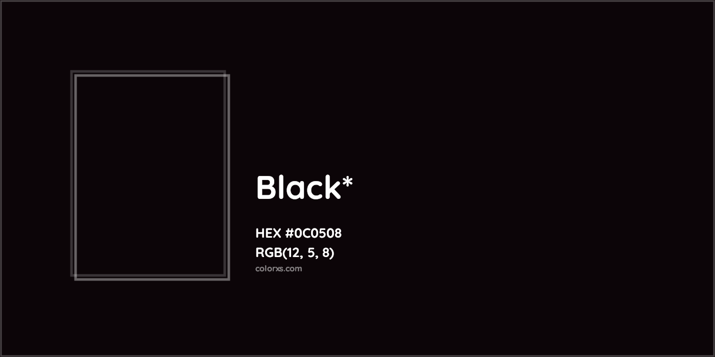 HEX #0C0508 Color Name, Color Code, Palettes, Similar Paints, Images