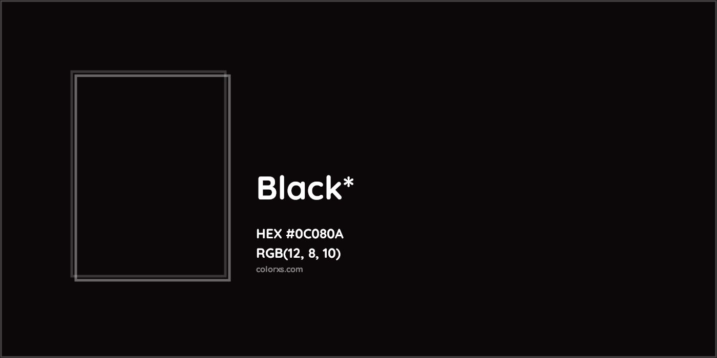 HEX #0C080A Color Name, Color Code, Palettes, Similar Paints, Images