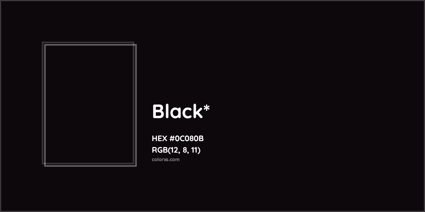 HEX #0C080B Color Name, Color Code, Palettes, Similar Paints, Images