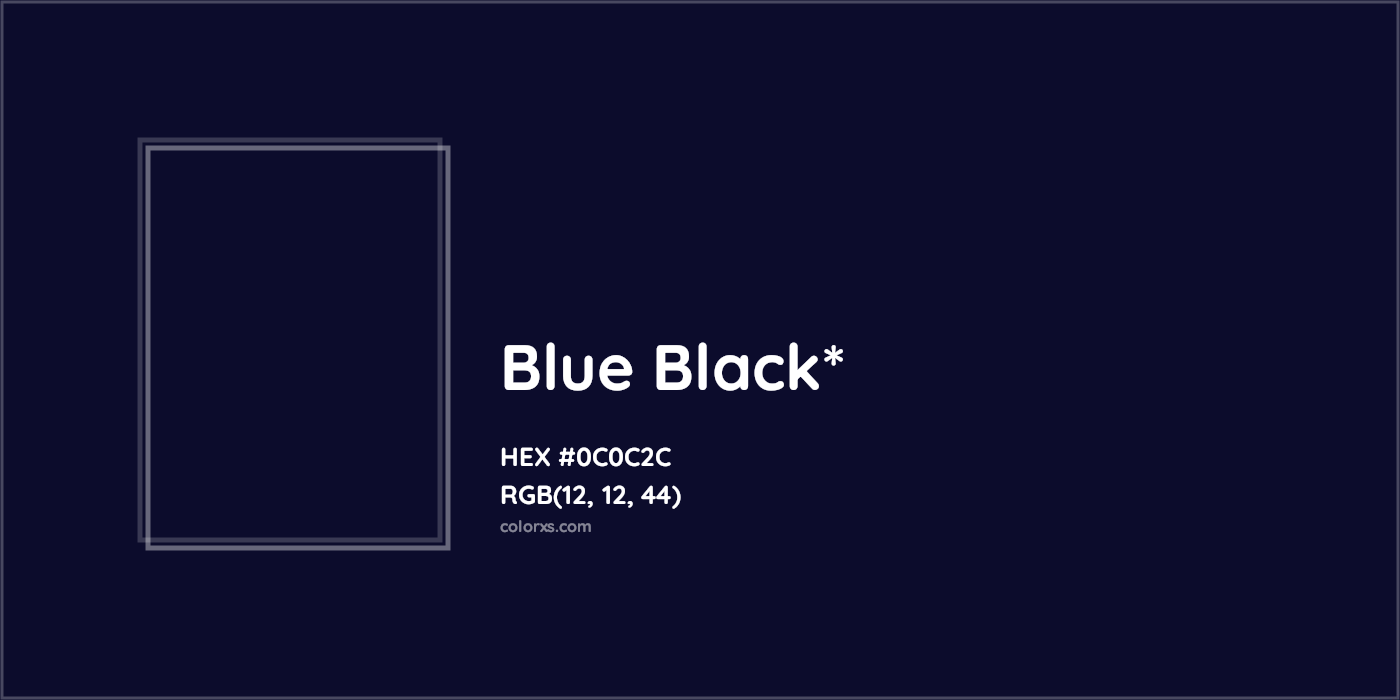 HEX #0C0C2C Color Name, Color Code, Palettes, Similar Paints, Images