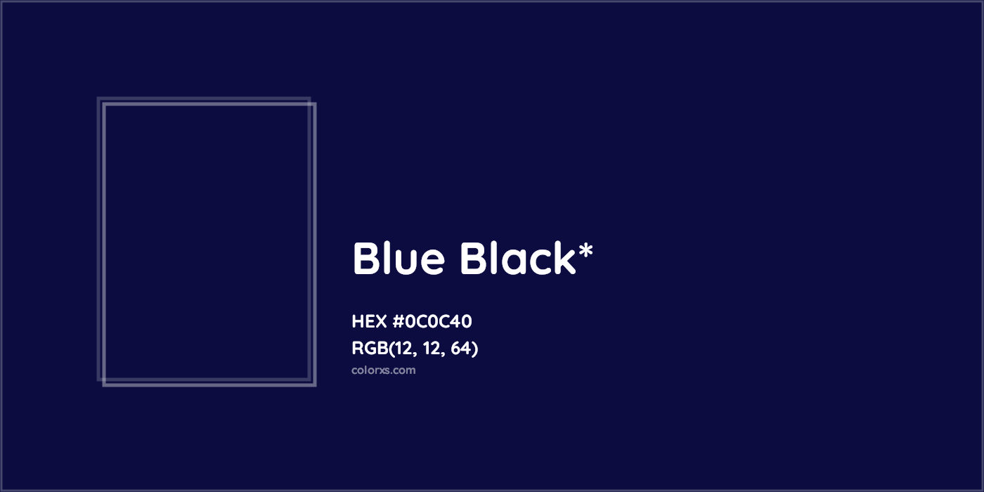 HEX #0C0C40 Color Name, Color Code, Palettes, Similar Paints, Images