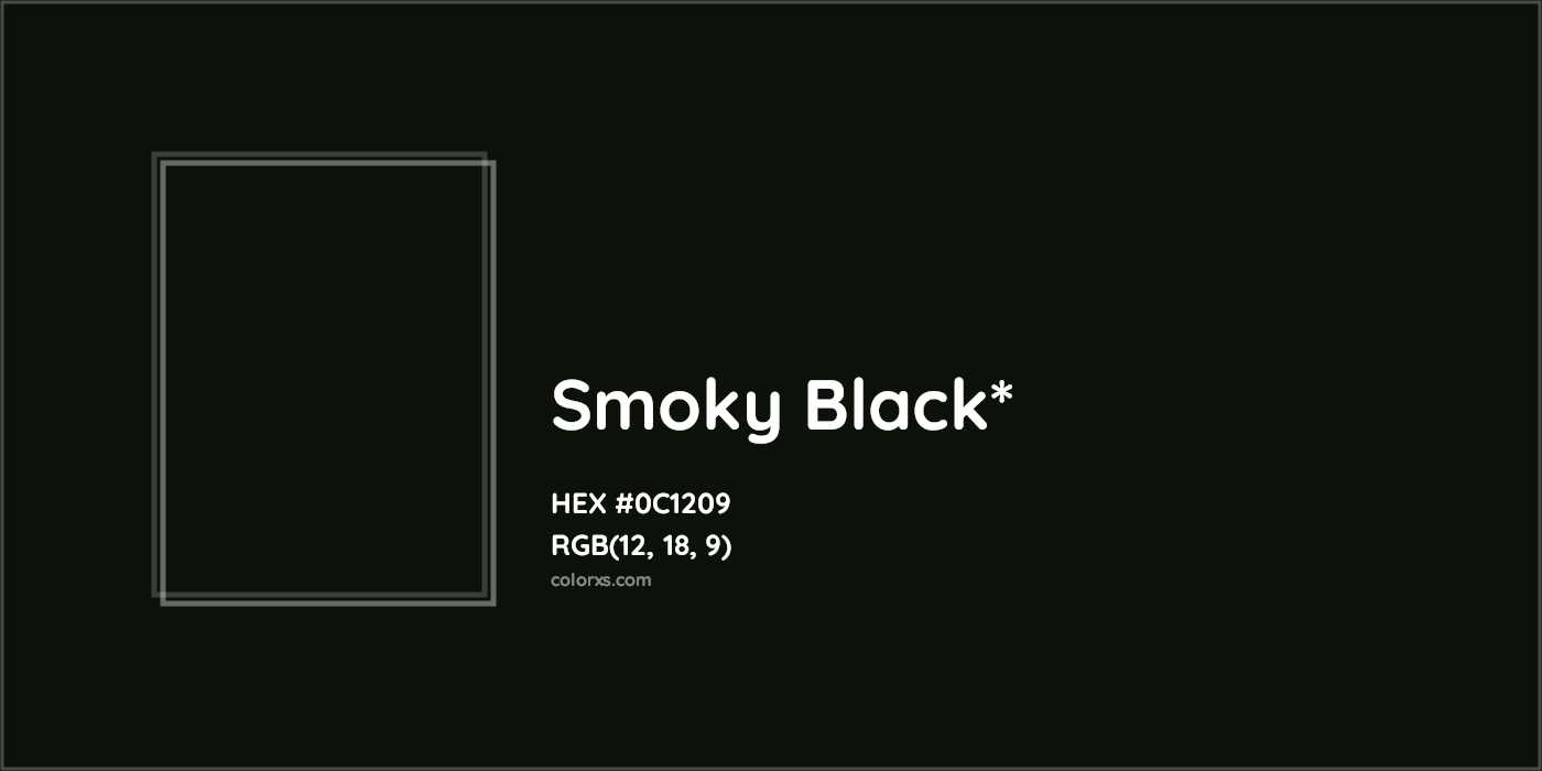HEX #0C1209 Color Name, Color Code, Palettes, Similar Paints, Images