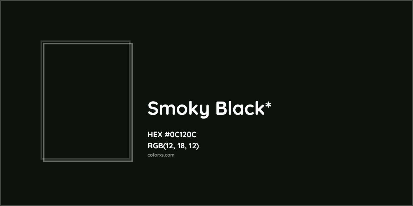 HEX #0C120C Color Name, Color Code, Palettes, Similar Paints, Images