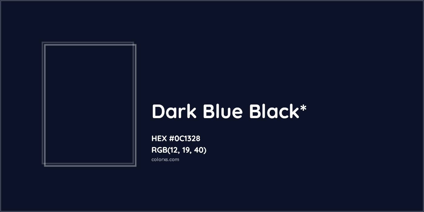 HEX #0C1328 Color Name, Color Code, Palettes, Similar Paints, Images