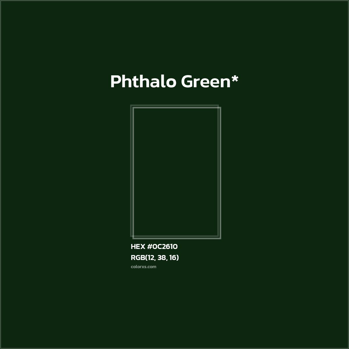 HEX #0C2610 Color Name, Color Code, Palettes, Similar Paints, Images