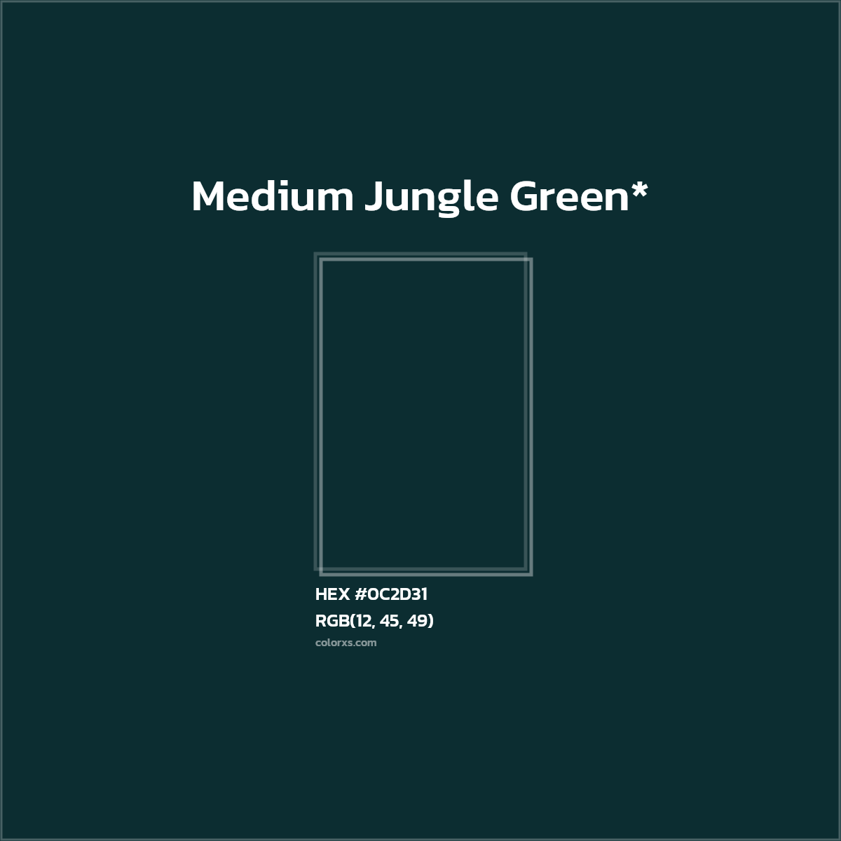 HEX #0C2D31 Color Name, Color Code, Palettes, Similar Paints, Images