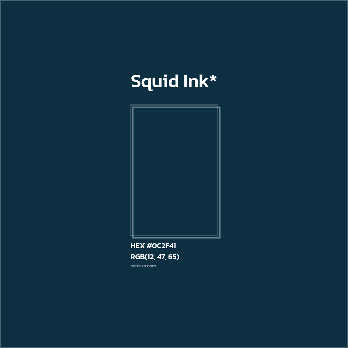 HEX #0C2F41 Color Name, Color Code, Palettes, Similar Paints, Images