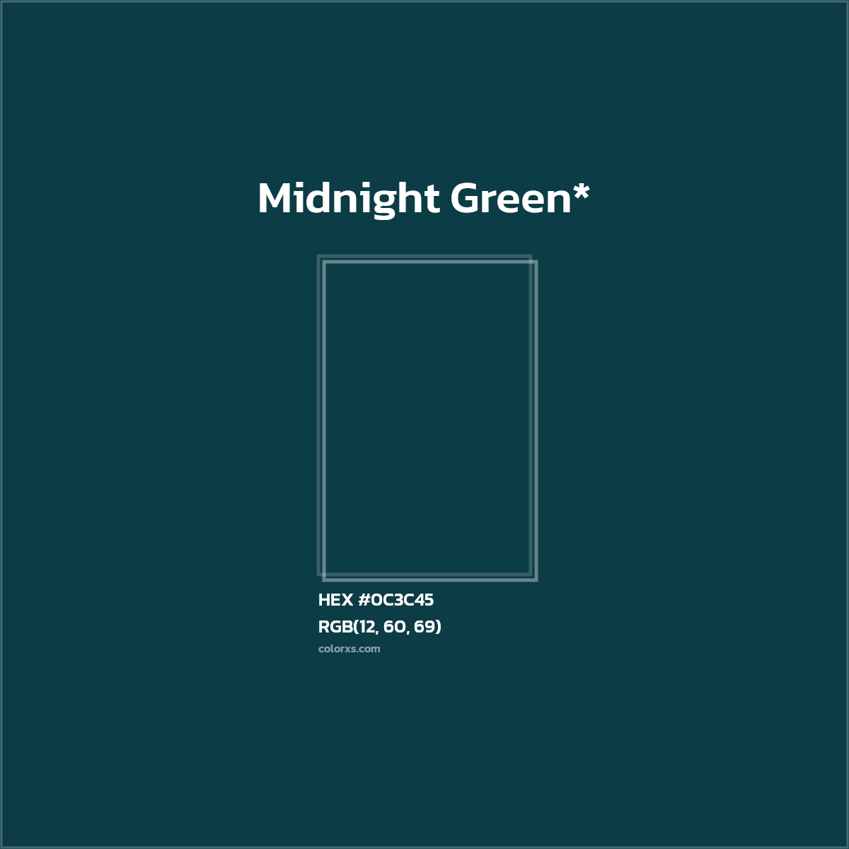 HEX #0C3C45 Color Name, Color Code, Palettes, Similar Paints, Images