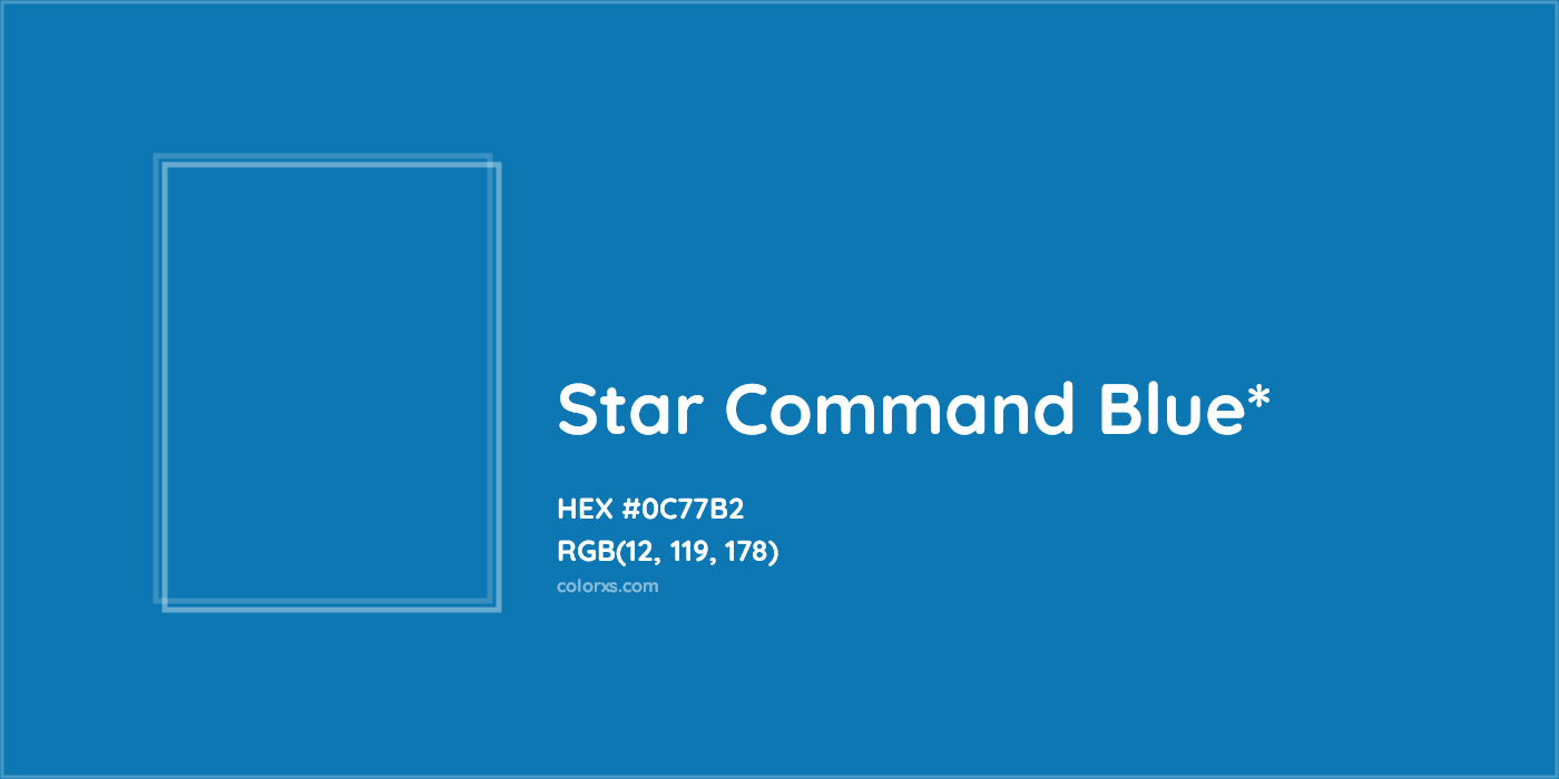 HEX #0C77B2 Color Name, Color Code, Palettes, Similar Paints, Images