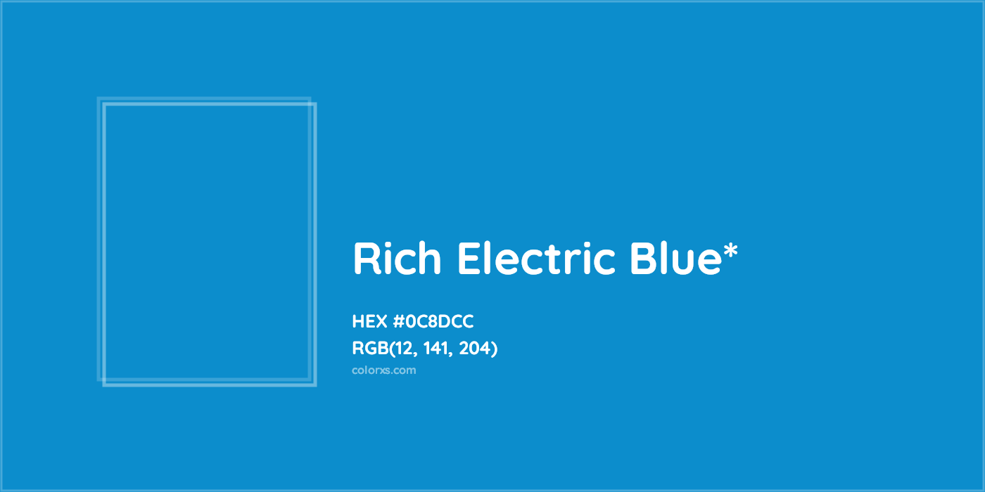 HEX #0C8DCC Color Name, Color Code, Palettes, Similar Paints, Images