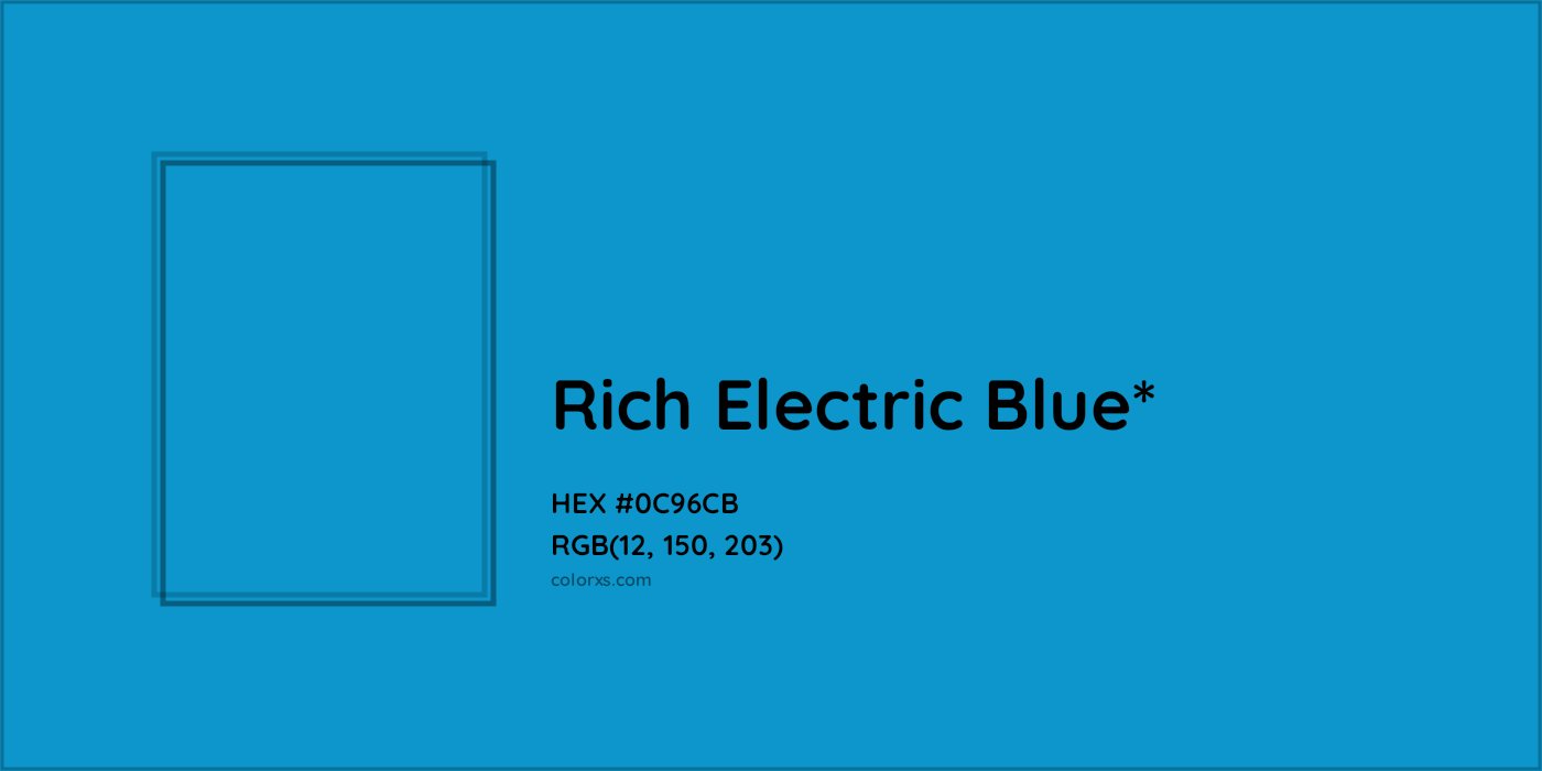 HEX #0C96CB Color Name, Color Code, Palettes, Similar Paints, Images