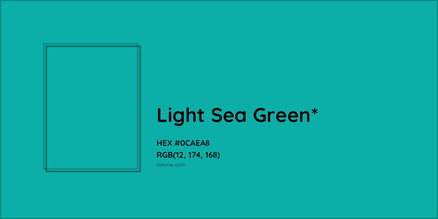 HEX #0CAEA8 Color Name, Color Code, Palettes, Similar Paints, Images