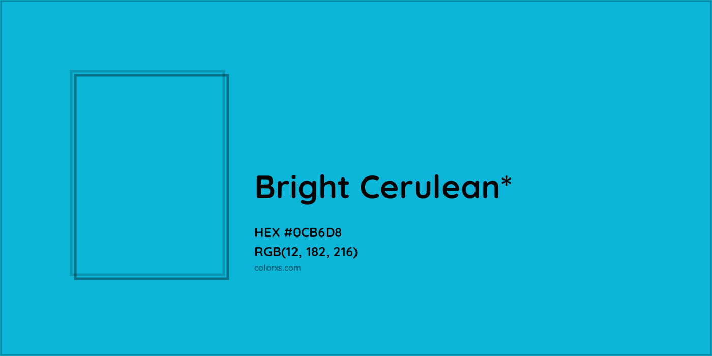 HEX #0CB6D8 Color Name, Color Code, Palettes, Similar Paints, Images
