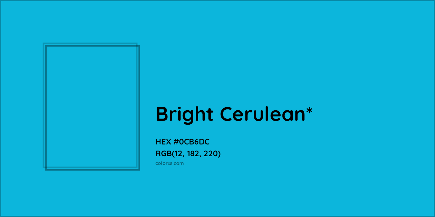 HEX #0CB6DC Color Name, Color Code, Palettes, Similar Paints, Images