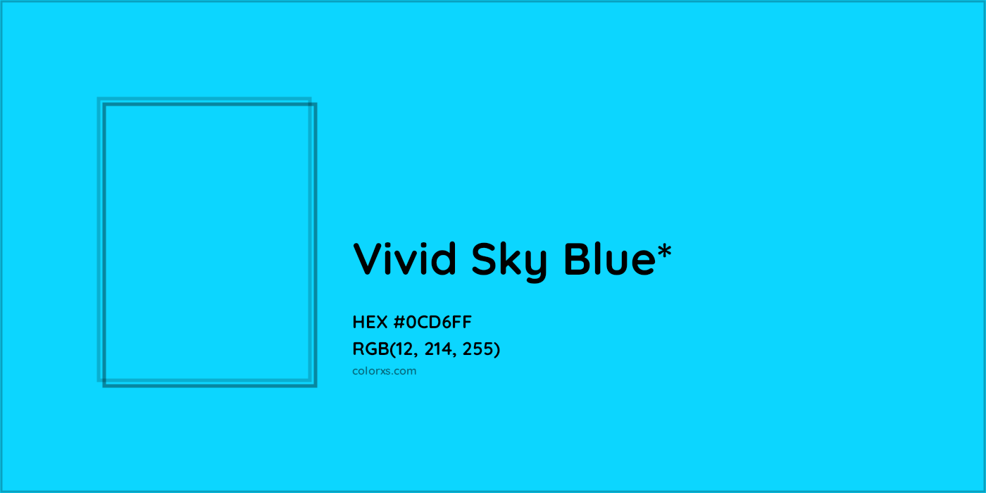HEX #0CD6FF Color Name, Color Code, Palettes, Similar Paints, Images