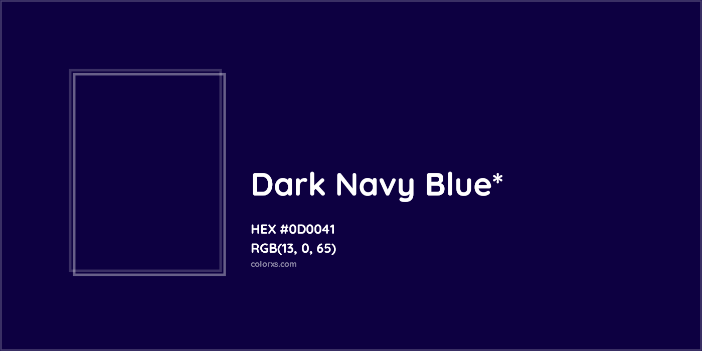 HEX #0D0041 Color Name, Color Code, Palettes, Similar Paints, Images