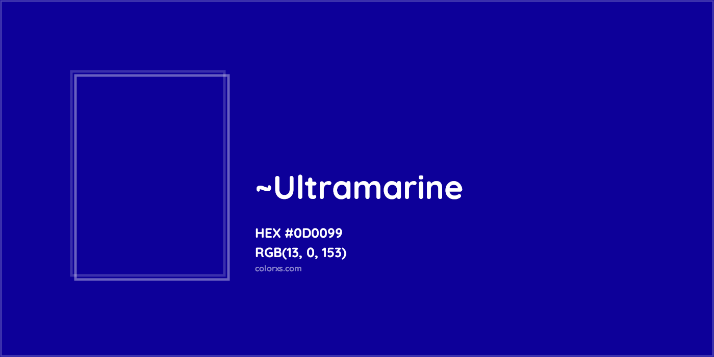HEX #0D0099 Color Name, Color Code, Palettes, Similar Paints, Images