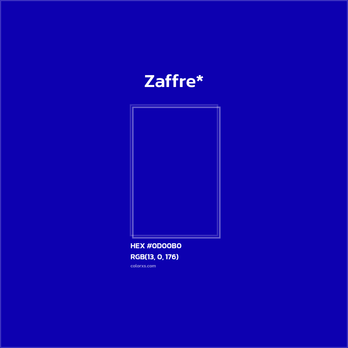 HEX #0D00B0 Color Name, Color Code, Palettes, Similar Paints, Images