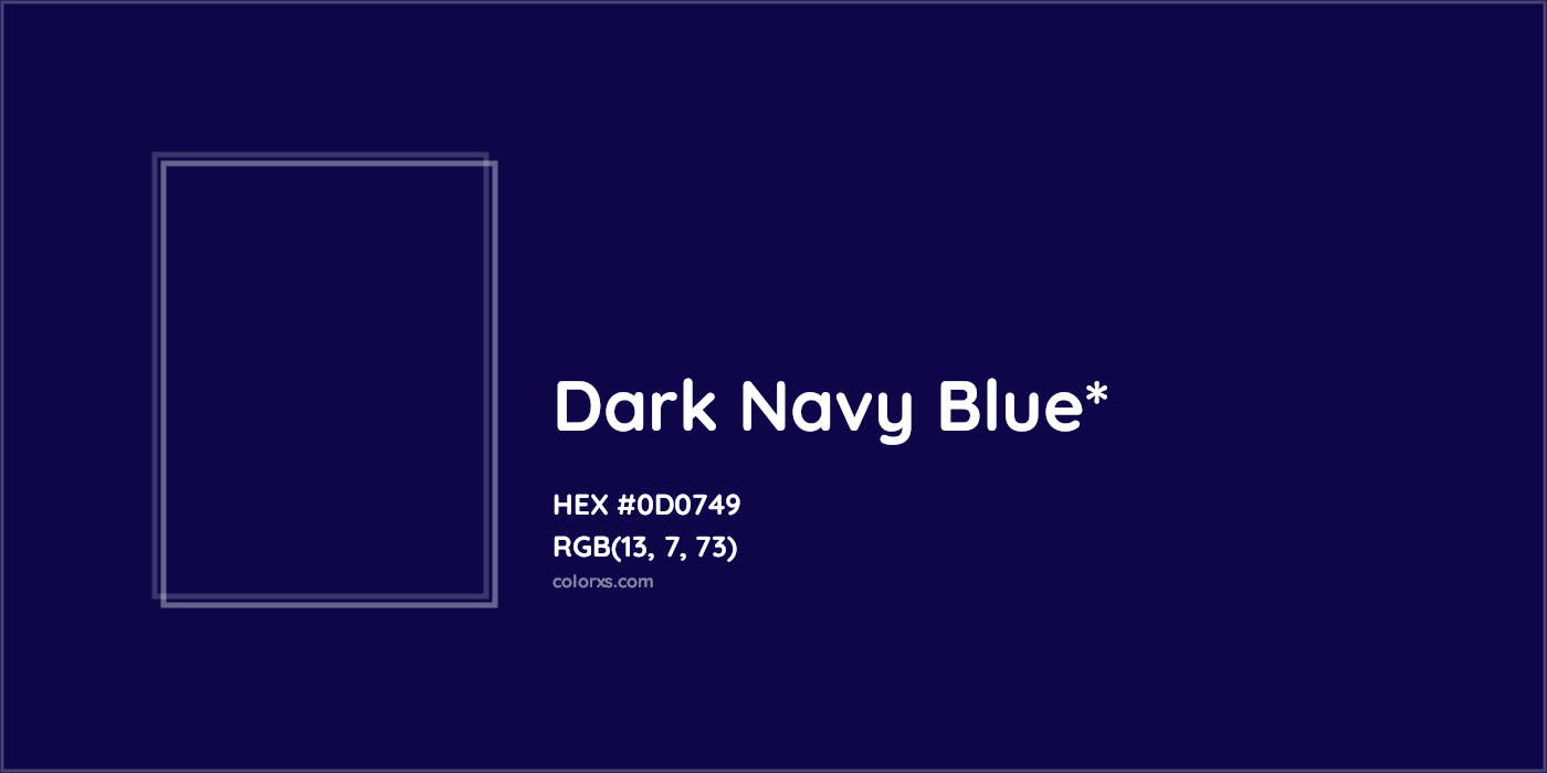 HEX #0D0749 Color Name, Color Code, Palettes, Similar Paints, Images