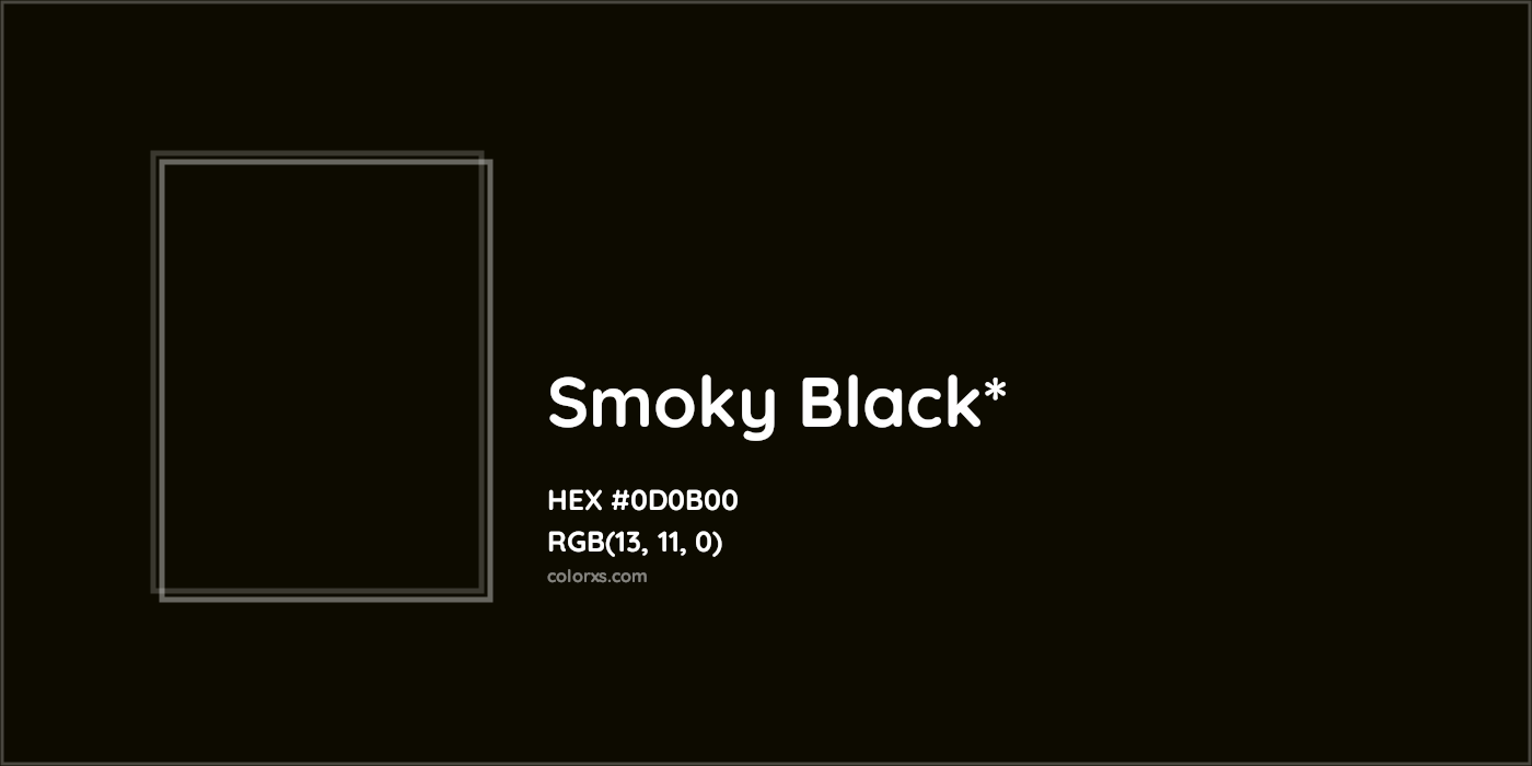 HEX #0D0B00 Color Name, Color Code, Palettes, Similar Paints, Images