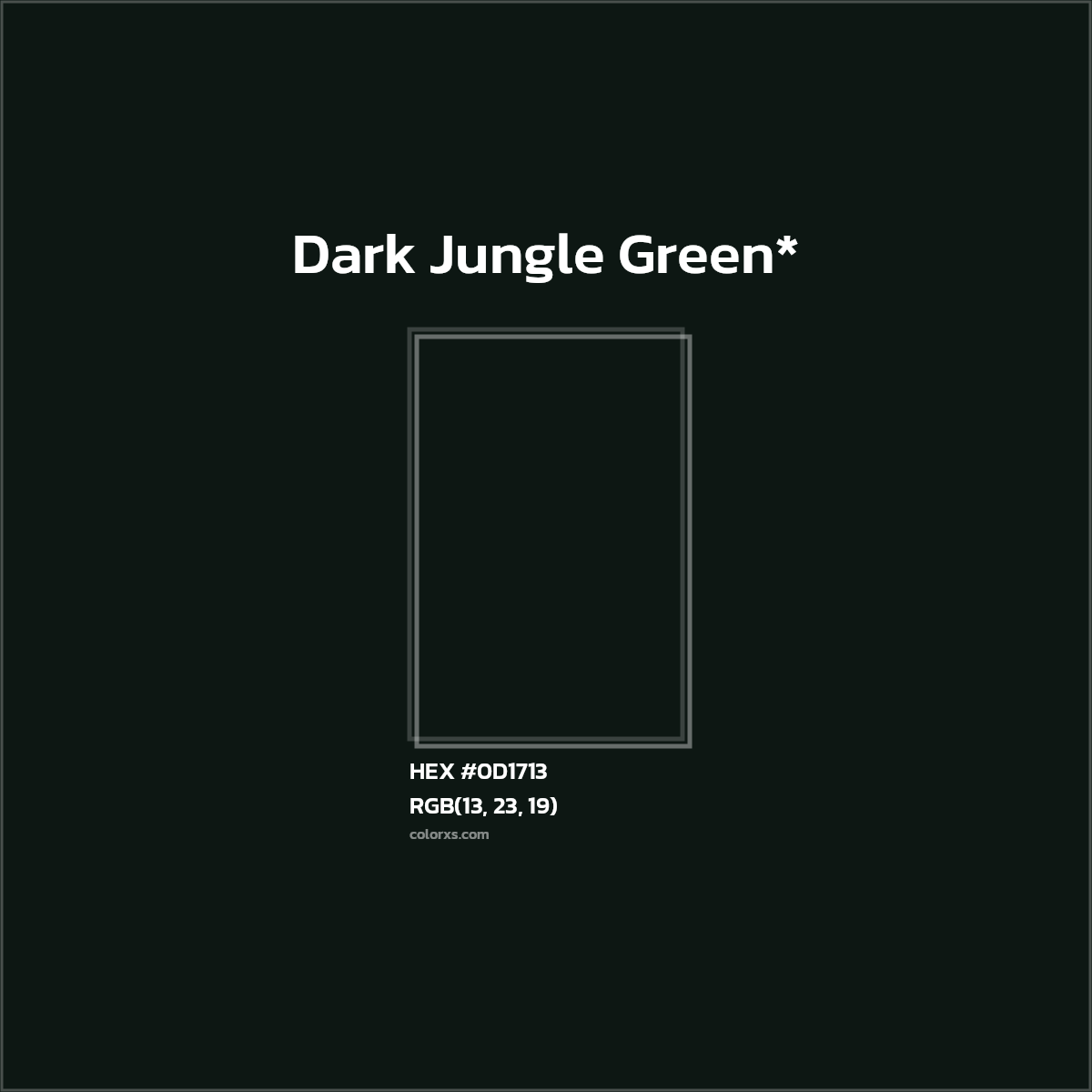 HEX #0D1713 Color Name, Color Code, Palettes, Similar Paints, Images