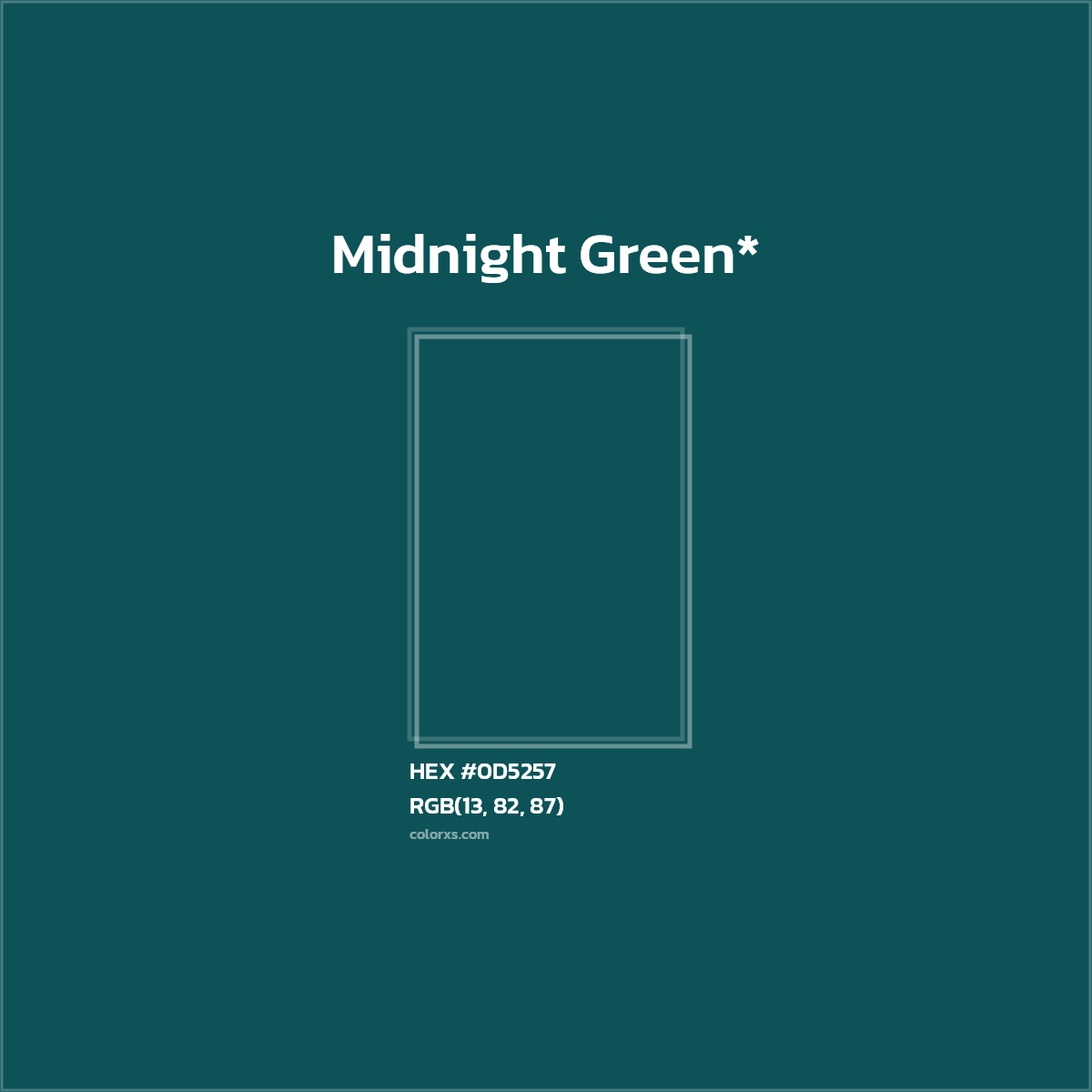 HEX #0D5257 Color Name, Color Code, Palettes, Similar Paints, Images