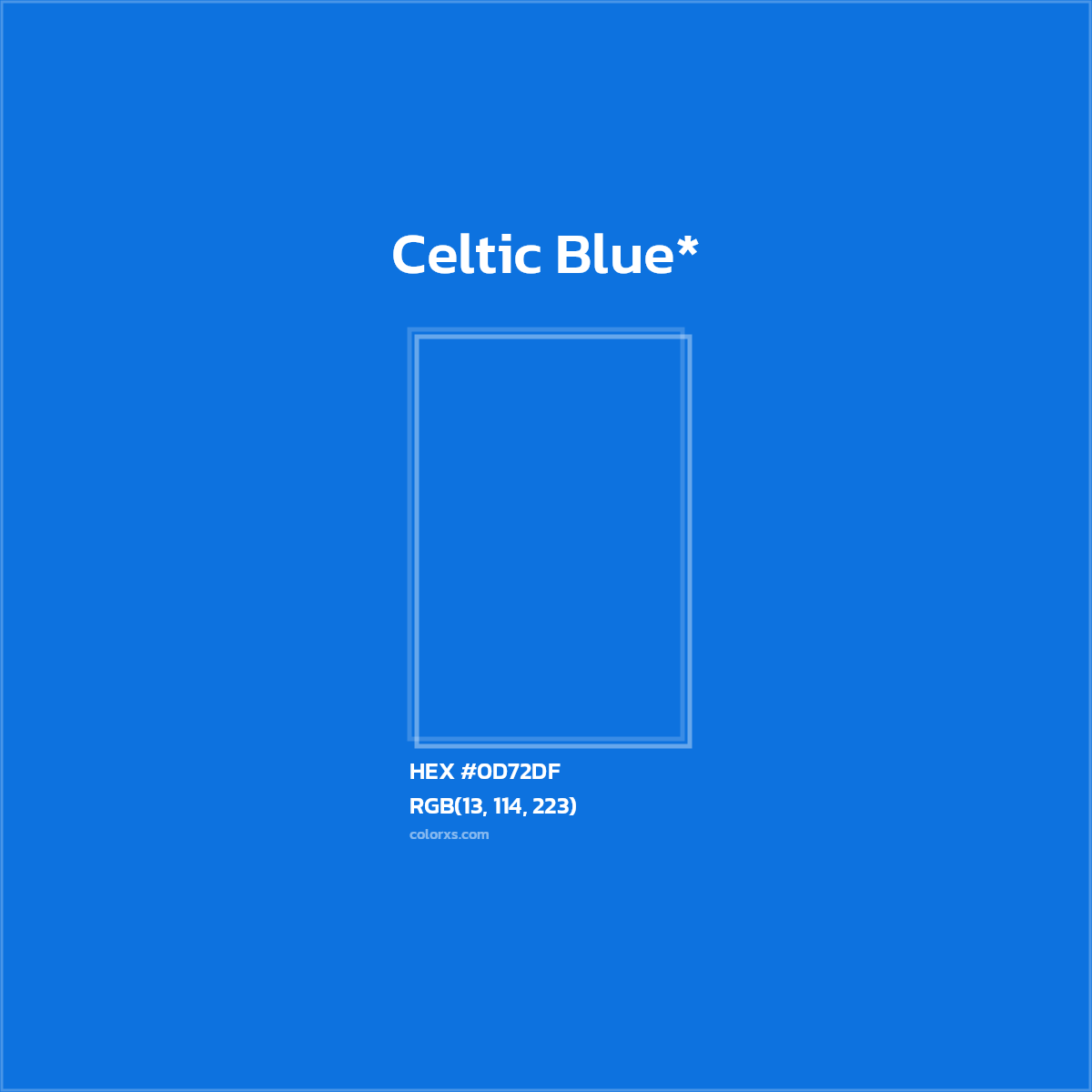 HEX #0D72DF Color Name, Color Code, Palettes, Similar Paints, Images