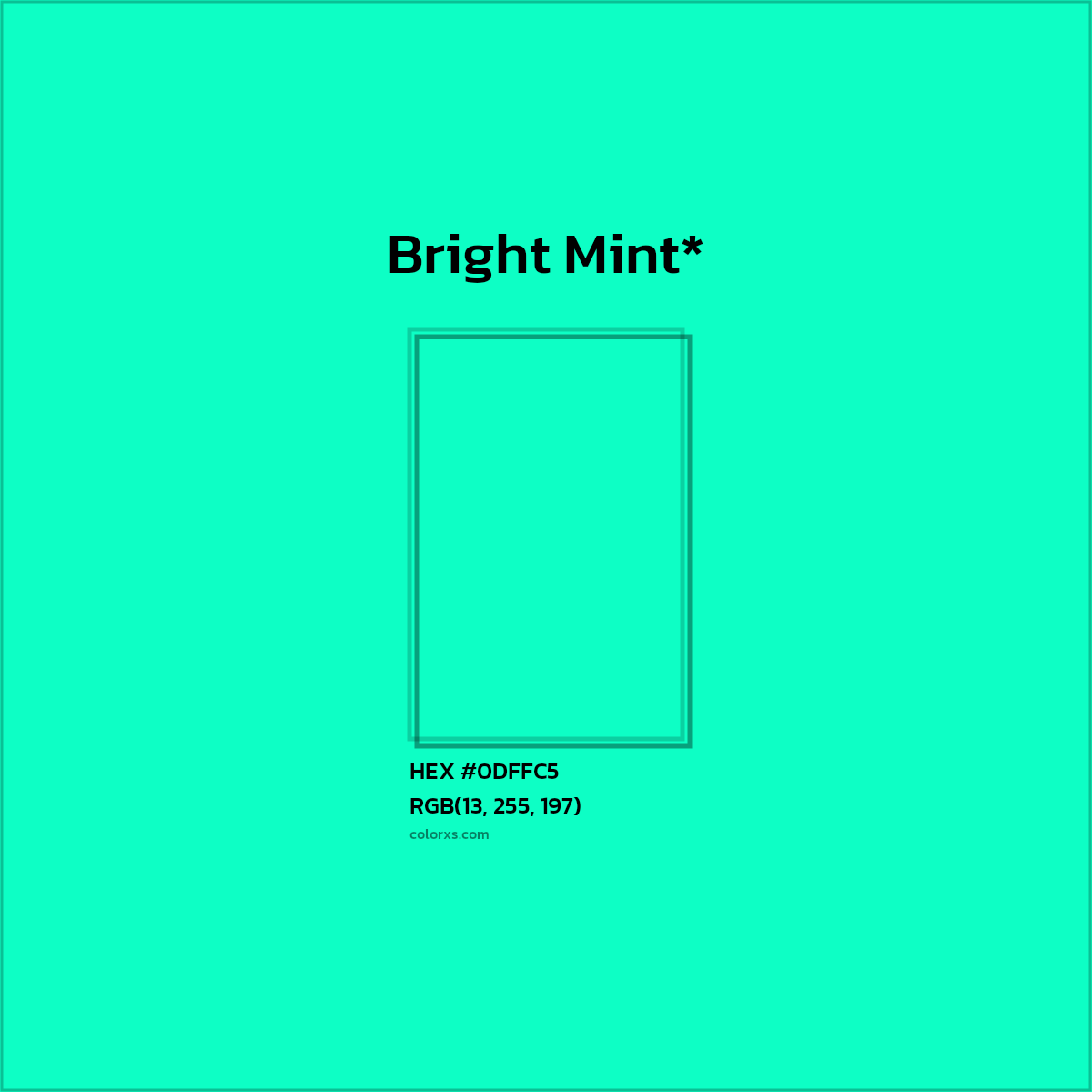HEX #0DFFC5 Color Name, Color Code, Palettes, Similar Paints, Images