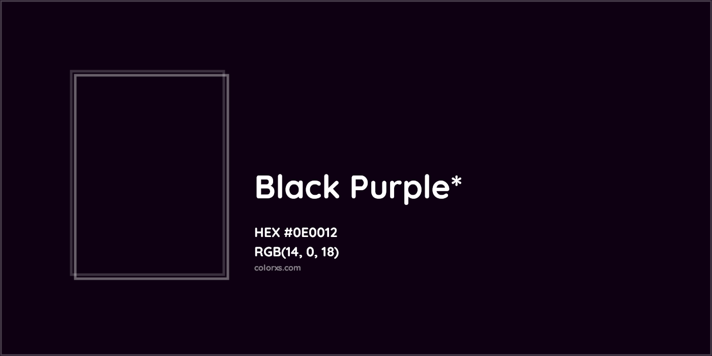HEX #0E0012 Color Name, Color Code, Palettes, Similar Paints, Images