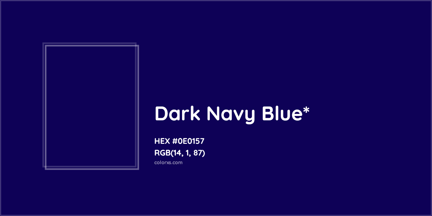 HEX #0E0157 Color Name, Color Code, Palettes, Similar Paints, Images
