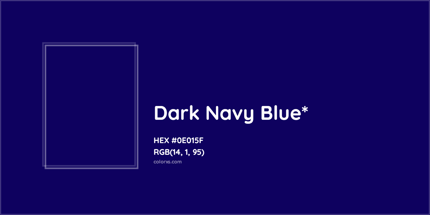 HEX #0E015F Color Name, Color Code, Palettes, Similar Paints, Images