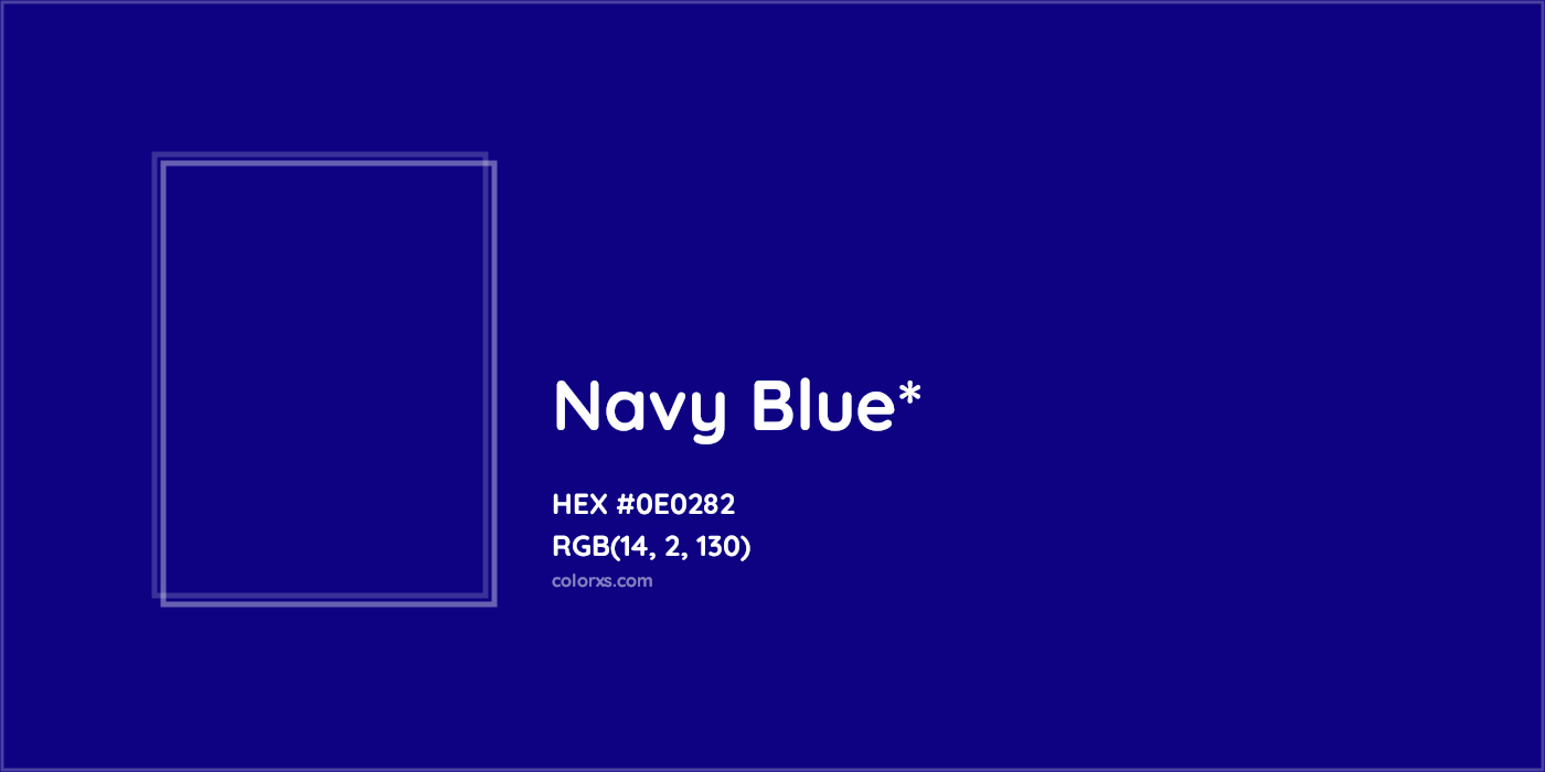 HEX #0E0282 Color Name, Color Code, Palettes, Similar Paints, Images