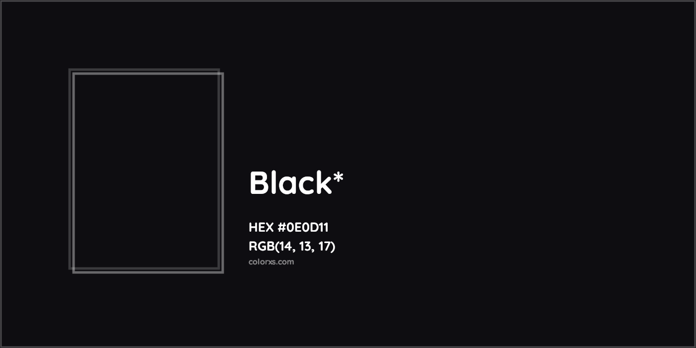 HEX #0E0D11 Color Name, Color Code, Palettes, Similar Paints, Images