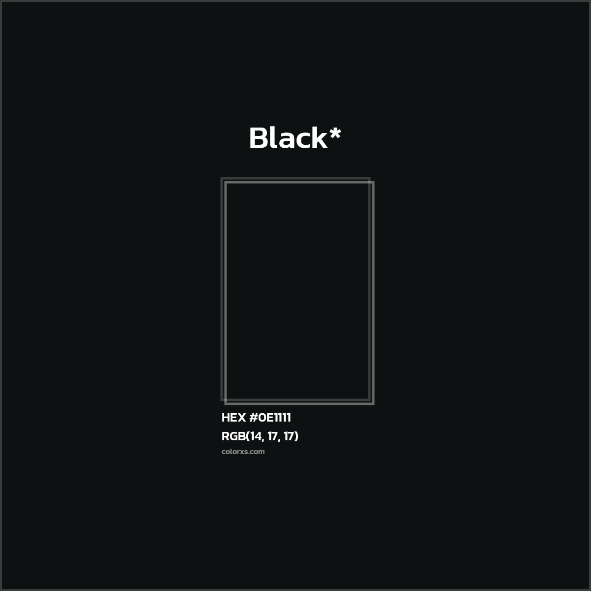 HEX #0E1111 Color Name, Color Code, Palettes, Similar Paints, Images