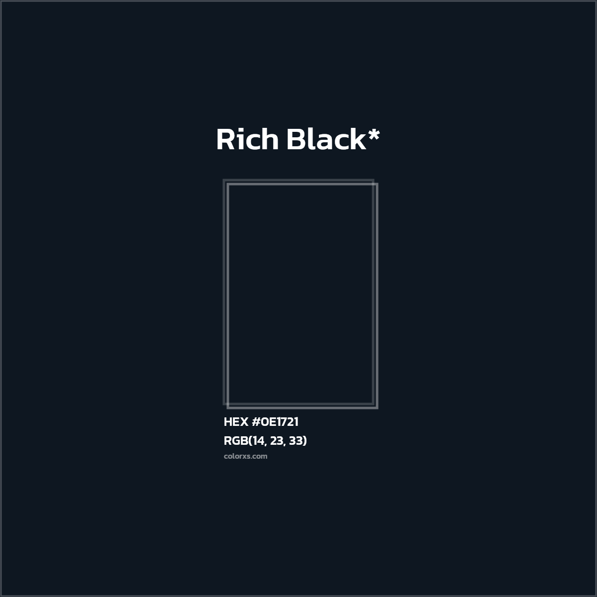 HEX #0E1721 Color Name, Color Code, Palettes, Similar Paints, Images