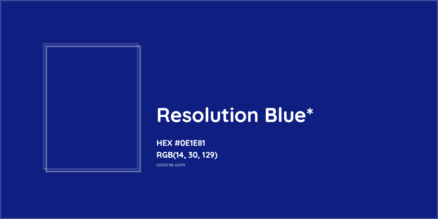 HEX #0E1E81 Color Name, Color Code, Palettes, Similar Paints, Images